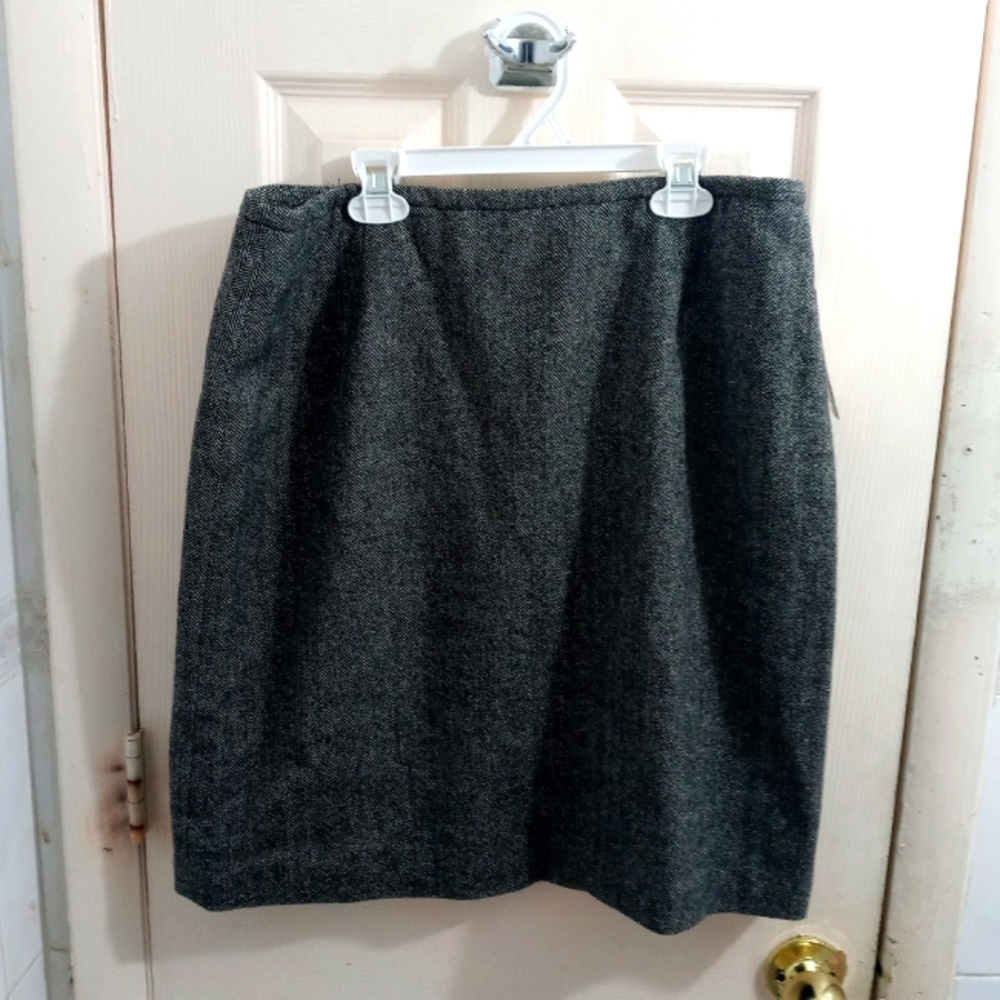 Style & Co Wool Bend Pencil Midi Skirt Size 14